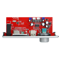 Reproductor MP3 para Auto de 80W, Radio FM, Micrófono de 6.5mm, 12V, AUX, USB, Manos Libres, Grabadora, Decodificador y Amplificador MP3 para Auto con Ranura TF