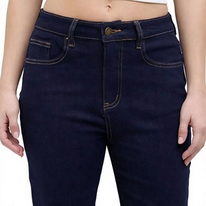 Pantalones vaqueros de mujer de verano de cintura ultra alta elásticos, nuevos, azules, holgados, de pierna ancha, estilo vintage, casuales, con remaches, de mezclilla, rectos - Product Image 3