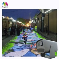 Éclairage extérieur Affichage hologramme interactif tout-en-un à projection au sol/sol Publicité pour parc jardin