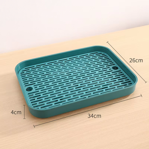 Hot Sale Double Tier Kitchen Sink Drying <b>Rack</b> Draining Board <b>Dish</b> Bowl Cup Drain Tray - Product Image 1