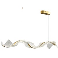 Lampe suspendue longue pour bars de cuisine SIMIG, style nordique moderne, LED, or, luxe, grand lustre en acrylique