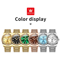 Montres pour hommes OLEVS 6736, montres mécaniques automatiques de luxe originales, calendrier hebdomadaire, étanches, lumineuses, pour homme
