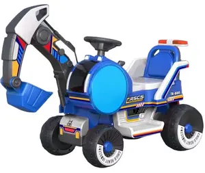 EW-coche eléctrico de simulación para niños, excavadora de ingeniería de 6V, juguete electrónico súper favorito