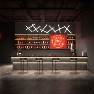 Barcounter in industriële stijl, restaurantbalie, barbecuebalie, kassabalie, receptiebalie van cultuursteen - Product Image 3