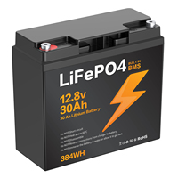 Batterie LiFePO4 12,8 V 30 Ah en stock UE, certifiée CE RoHS, légère (3,2 kg) pour camping-car, camping, bateau, système solaire – Packs de batteries au lithium