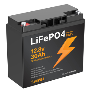 Batterie LiFePO4 12,8 V 30 Ah en stock UE, certifiée CE RoHS, légère (3,2 kg) pour camping-car, camping, bateau, système solaire – Packs de batteries au lithium - Product Image 1