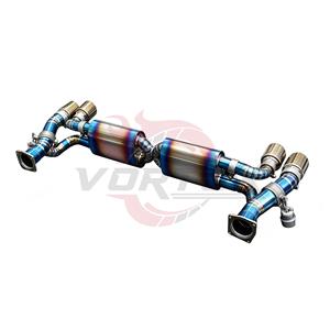 Ensemble de collecteur et de silencieux Vortex Advanced Welded Purple Blue Ti Valvetronic avec actionneur moteur pour Porsche 911 991.1 3.0T - Product Image 5
