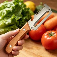Éplucheur de cuisine multifonctionnel en acier inoxydable, trancheur d'oignons verts, outil à éplucher les fruits et légumes, couteau à éplucher la canne à sucre