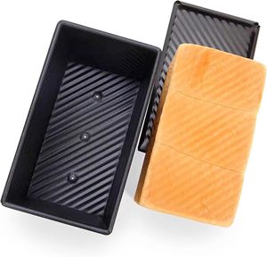 ถาดอบขนมปังแบบสี่เหลี่ยมผืนผ้าเคลือบสารกันติด ทำจากอะลูมิเนียม ขนาดสั่งทำได้ พร้อมฝาปิด - Product Image 4