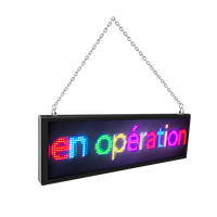 Panneau d'affichage LED à défilement couleur, application pour modifier les mots, écran LED publicitaire, enseigne ouverte pour bar, magasin, panneau numérique de destination de bus
