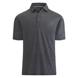 Golf-Polo-Shirts für Herren Kurzarmfaltenfrei 4 Wege Dehnung Feuchtigkeit Ausmaß Kragen-T-Shirts