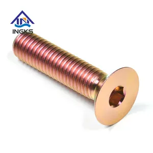 M3 M4 M5 M6 M7 M8 PVD anodizado chapado al vacío anticorrosión alta resistencia cabeza CSK máquina tornillos de titanio