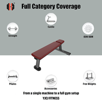 Banc d'entraînement plat YJCJ FITNESS L1036 Série L – Équipement de gym commercial pour séances d'haltères confortables – Fitness professionnel
