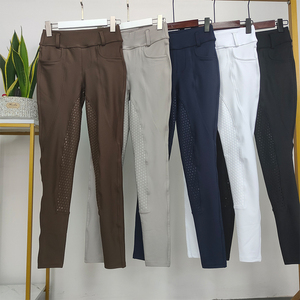 Nuevos pantalones de equitación de silicona azul marino RTS para mujer, leggings de equitación, pantalones de montar con bolsillo - Product Image 4