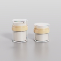 Bouteilles à pompe sans air de 50ml en plastique PET PP ABS de luxe Bocal sous vide pour sérum, crème pour le visage, toner, soins de la peau Emballage cosmétique Logo personnalisé
