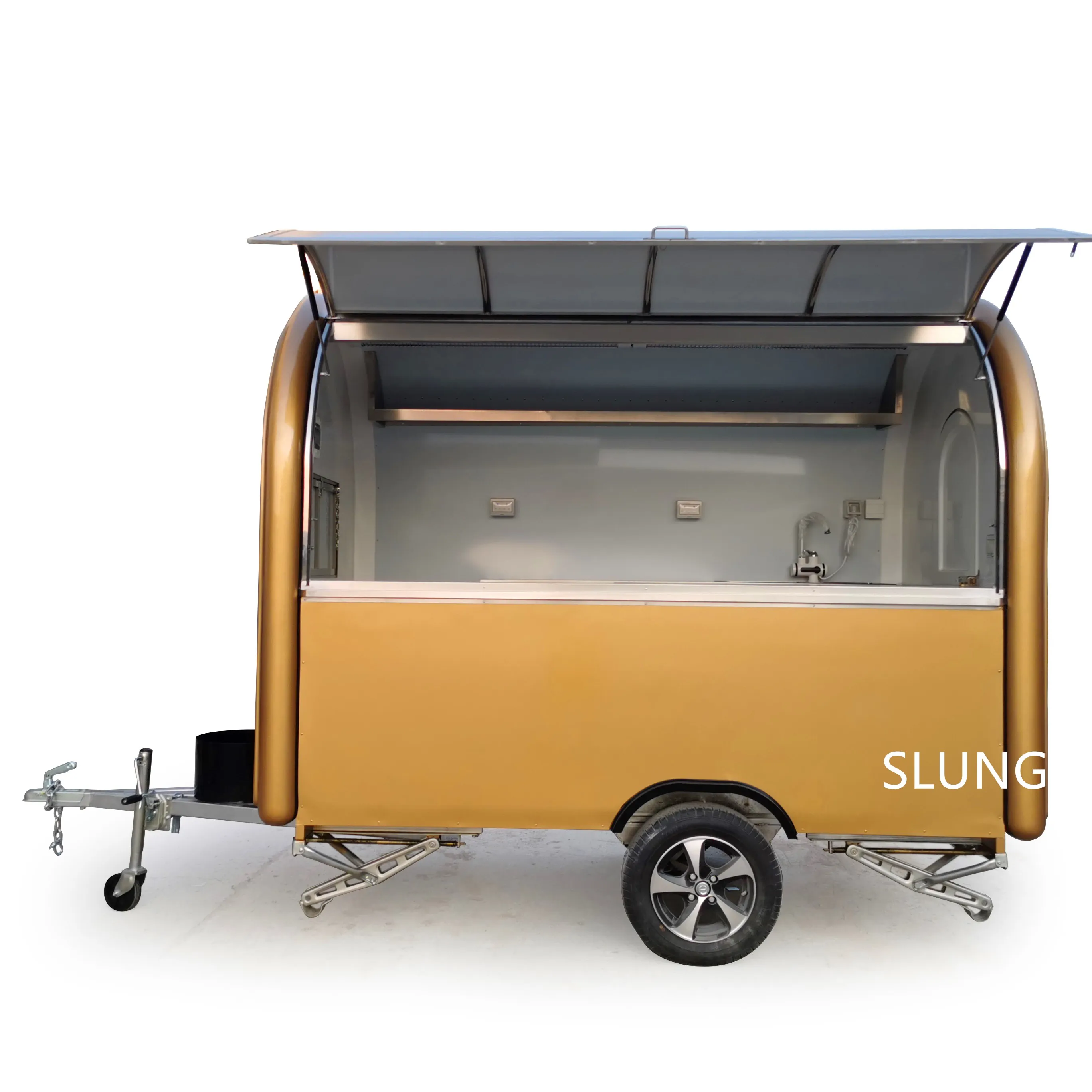 Europa Cibo di Vendita Carrello mobile cibo camion caffè carrello per il ghiaccio fritto crema crepe hot dog