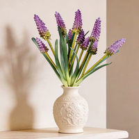 1 pièce de jacinthe artificielle en latex (Muscari) pour bouquets de vase, décoration maison, bureau, mariage