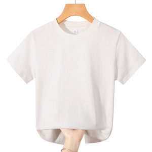 Camiseta Ajustada de Algodón Blanca y Negra con Logotipo Personalizado para Mujer, Camisetas Básicas Elásticas y Ajustadas - Product Image 3
