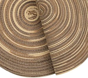 <span class=keywords><strong>Tovagliette</strong></span> rotonde <span class=keywords><strong>Set</strong></span> di 6 <span class=keywords><strong>tovagliette</strong></span> lavabili da 15 pollici variegate intrecciate <span class=keywords><strong>tovagliette</strong></span> da cucina - Product Image 4