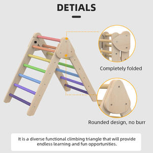 <strong>Montessori</strong> Wooden <strong>Climbing</strong> Triangle Set with Arch and Ramp Toddler <strong>Climbing</strong> Piklers Indoor Activity Play Playground Gym <strong>Toys</strong> - Product Image 2