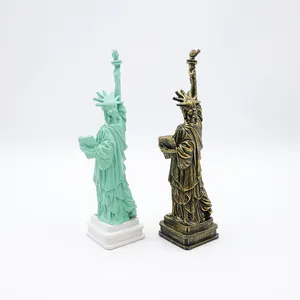 OEM individuelle handwerkliche Heimdekoration miniatur periferische Souvenir-Statue neues Harz Freiheitsstatue Figur Figuren