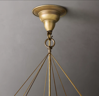 Lustre suspendu multicouche personnalisé Yihao en forme de parapluie pour salles d'exposition, luminaires suspendus en cuivre
