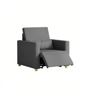 <b>Single</b> Dark Grey <b>Pull</b>-<b>Out</b> <b>Sofa</b> <b>Bed</b> 35.43 X 64.96 X 34.25 Inches Modern Fabric Living Room Furniture - Product Image 1