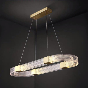 Lampada a Sospensione LED Dorata Design Nordico in Alluminio Moderna Illuminazione Luminosa per Soggiorno Camera da Letto <span class=keywords><strong>Hotel</strong></span> ROHS Supporto Colore - Product Image 4