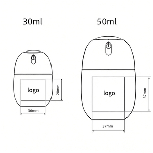 Oval flat card-style spray <b>bottles</b> – 30ml / 50ml plastic empty spray <b>bottles</b>, fine <b>mist</b> sprayer, small perfume refillable <b>bottle</b> - Product Image 3