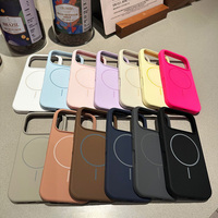 MOQ 500 pour coque en silicone liquide magnétique pour iPhone 18 Pro, coque en silicone Macaroon pour 18 Pro Max, coque en silicone magnétique pour 18 17 Air
