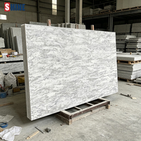 Panneau en pierre de quartz stabilisé aux UV résistant aux intempéries 15 mm pour la décoration paysagère extérieure.