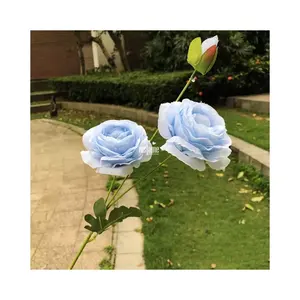 Factory Handmade Cotton Roses Bulk Flowers Fast Shipping Artificial Silk Flower Rose