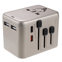 Adaptador de Viaje Universal de Carga Rápida Todo en Uno de 45W, 8 Salidas, 8A, 2 Puertos USB, 2 Puertos Tipo-C, para iPhone y Samsung, Compatible con Todo el Mundo, Novedad 2025