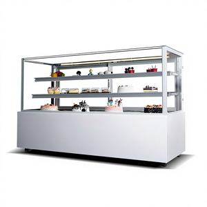 ثلاجة عرض الكيك والمعجنات للمخابز بسعر الجملة من المصنع، خزانة تبريد وعرض مع إضاءة LED لمحلات الحلويات - Product Image 1