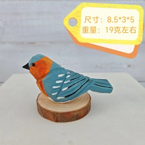 Statues et Figurines d'oiseaux en bois sculpté à la main animaux ornement pour maison étagère cheminée déco pour l'obtention du diplôme - Product Image 3