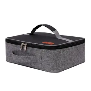 Thickened Square Lunchbox bag Oxford Cloth Waterproof Aluminum Foil Cooler Bag Flat Bento Bag