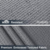 Rideaux de douche classiques personnalisés en tissu texturé gaufré 3D élégant en polyester de couleur unie pour salle de bain