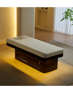 Table de massage professionnelle en bois massif de style européen pour salon de beauté, avec appui-tête intégré, éponge haute densité, éclairage d'ambiance, <span class=keywords><strong>Tui</strong></span> <span class=keywords><strong>Na</strong></span> - Product Image 6