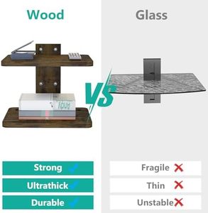 Chiếu núi nổi TV kệ, nắm giữ lên đến 22lbs, bằng gỗ treo tường kệ dưới TV kệ cho <span class=keywords><strong>DVD</strong></span> người chơi, Cáp - Product Image 5