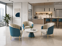 Fauteuil d'appoint de bureau capitonné élégant, mobilier de salon professionnel adapté à la réception de bureau et aux salons de thé