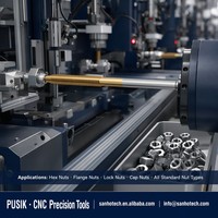 GB 3464 DIN 357 HSSE M35 Kobalt Berlapis TiN, Mesin Pembuat Mur Bercangkulan Panjang, Mesin Tap Kontinu untuk Pembuatan Mur, Tap Mur