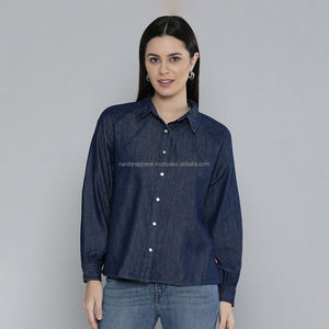 Nardon Apparel 2025 Offre Spéciale Nouveau Denim d'été pour les femmes avec un design régulier et unique, Chemise en jean pour les femmes - Product Image 3