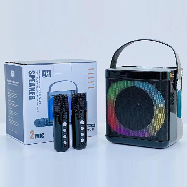 2025 Newest Wireless Mini Karaoke Speaker and Microphone Portable Home BT Party Speaker Mic Gift for Adults Kids Singing