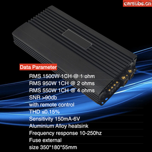 מכונית <span class=keywords><strong>spl</strong></span> סאב וופר מגבר rms 1500w חזק בס סאב וופר מגבר 3000w מקסימום 1ohm שיעור רכב מגבר - Product Image 3