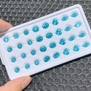 Tourmaline synthétique <span class=keywords><strong>bleu</strong></span> paraiba couleur ronde 5 6 7 8mm Yttrium aluminium <span class=keywords><strong>grenat</strong></span> avec inclusion de pierres précieuses en vrac - Product Image 4