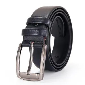 La nouvelle ceinture décontractée et polyvalente en PVC gaufré boucle à aiguille pour hommes ceintures en cuir faites à la main