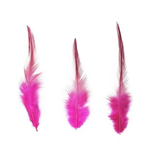 Happy Feather 100PCS Pluma de <span class=keywords><strong>gallo</strong></span> para manualidades, 5-7 pulgadas Plumas de cuello de faisán naturales Pendientes colgantes Atrapasueños Rosa - Product Image 1