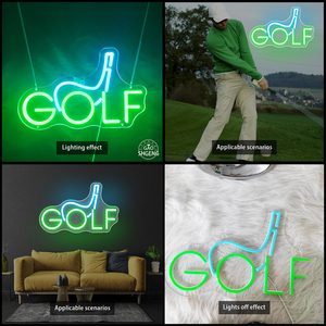 Letrero de Neón LED RGB Personalizable, Letrero Comercial con Nombre Personalizado, Letrero de Neón con Temática de Golf - Product Image 4