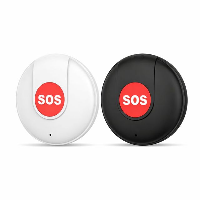 Tuya WiFi SOS Emergency Button Smart Wireless Panic Button with Lanyard USB Type-C Charging Built-in 400mAh Rechargeable Battery