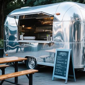 รถเข็นขายไอศกรีมกลางแจ้ง รถขายอาหารสแตนเลส รถขายอาหารเคลื่อนที่ รถร้านอาหารเคลื่อนที่ รถตู้ขายกาแฟเคลื่อนที่ - Product Image 1